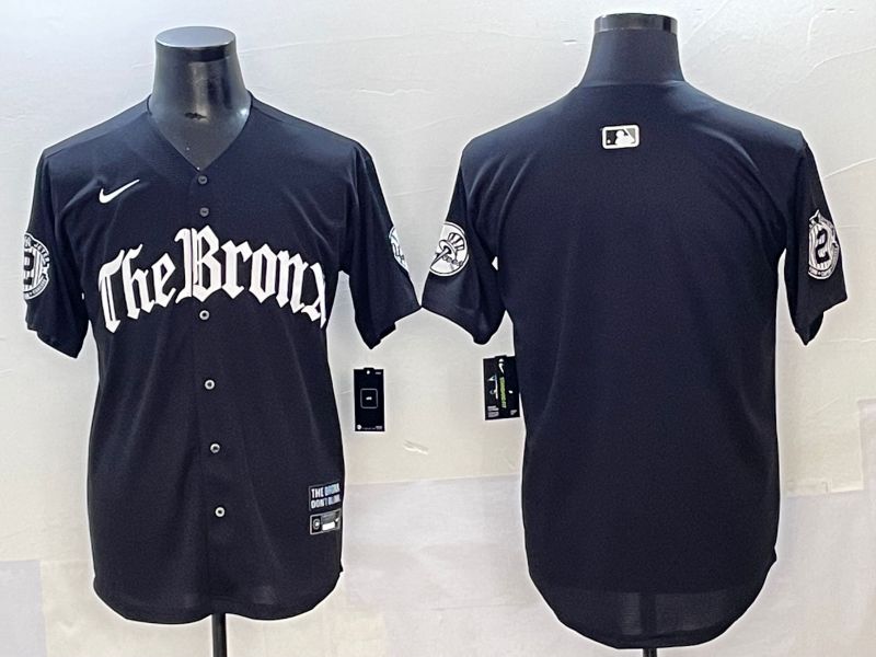 Men 2025 New York Yankees Blank Black Five generations Joint Name Nike MLB Jersey style 1